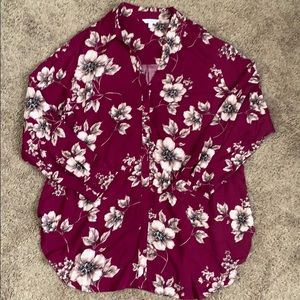 Candie’s Floral Button Front Top